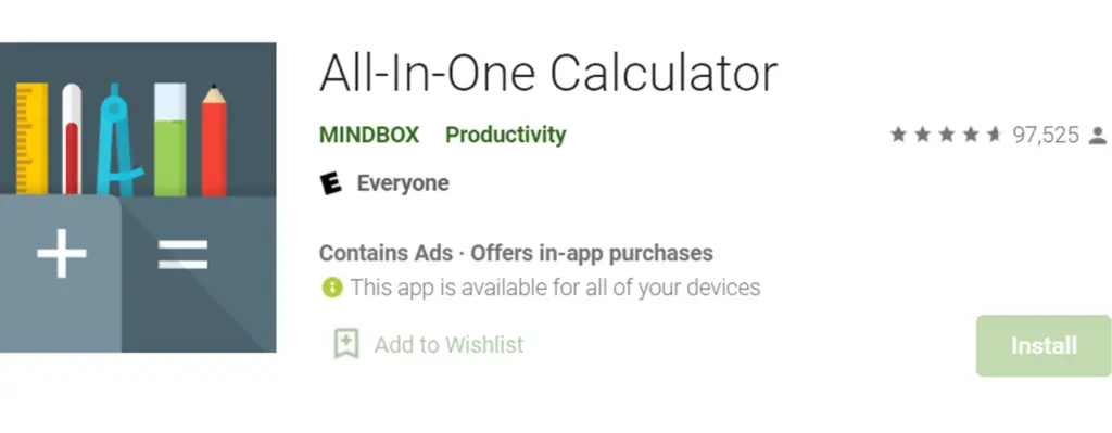 All-In-One-Calculator icon and title