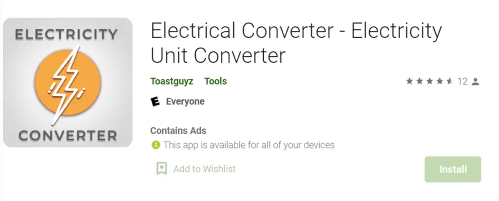 Electrical Converter icon and title