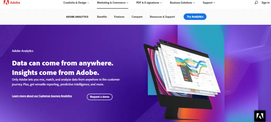 Adobe Analytics website