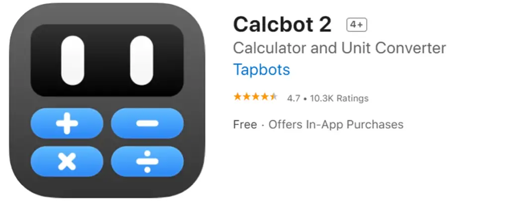 Calcbot Two icon and name