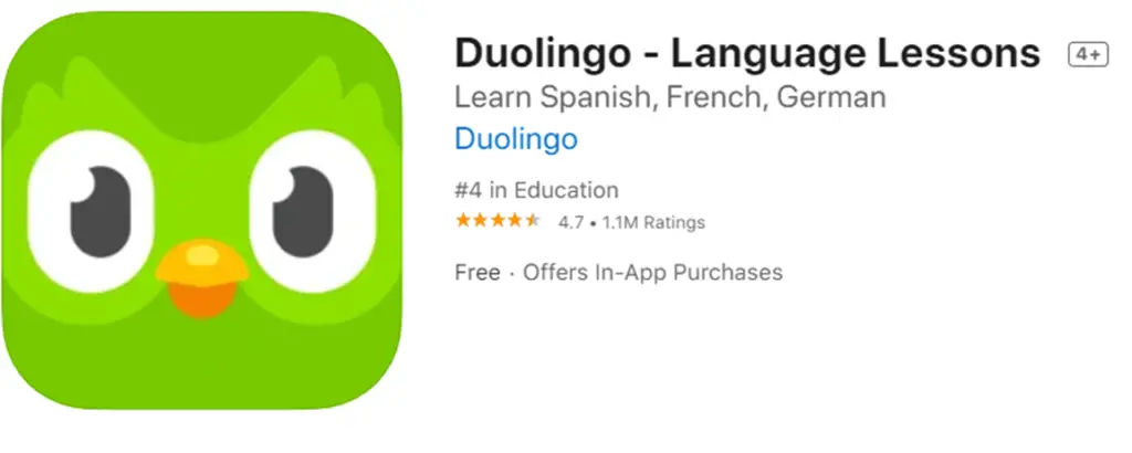 Duolingo banner