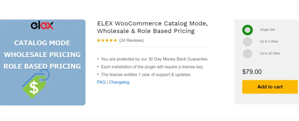 Elex Cataloge Mode on Elex site
