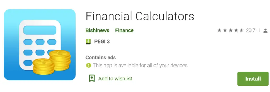 Financial Calculators banner