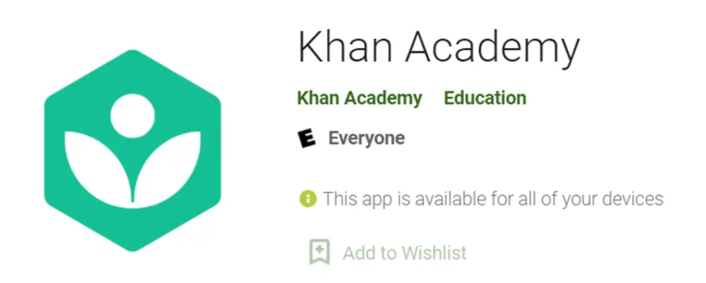 Khan Academy homepage