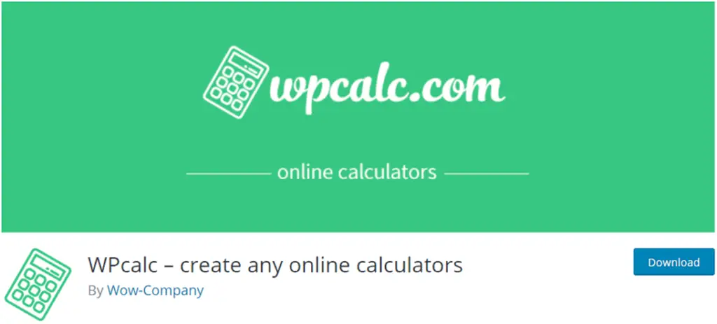 WPcalc banner