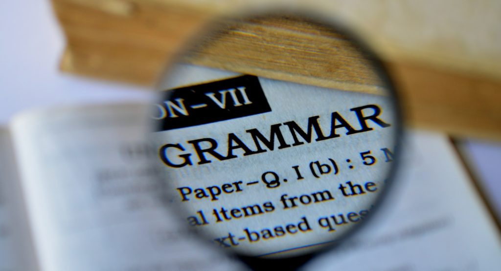 Image of word grammar 