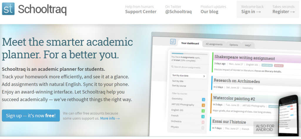 Schooltraq homepage