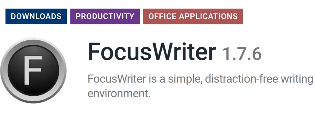 FocusWriter icon and name