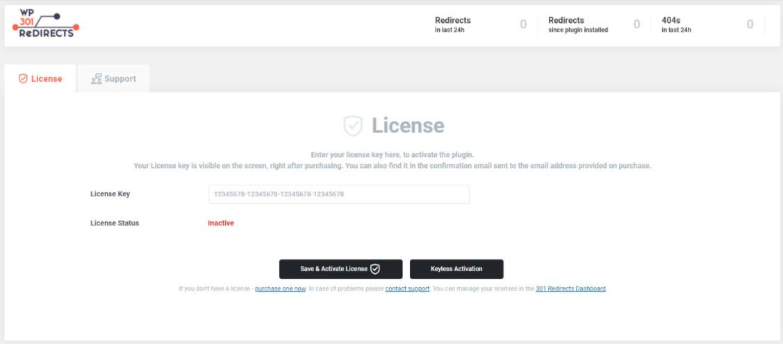 WP Redirects license key 