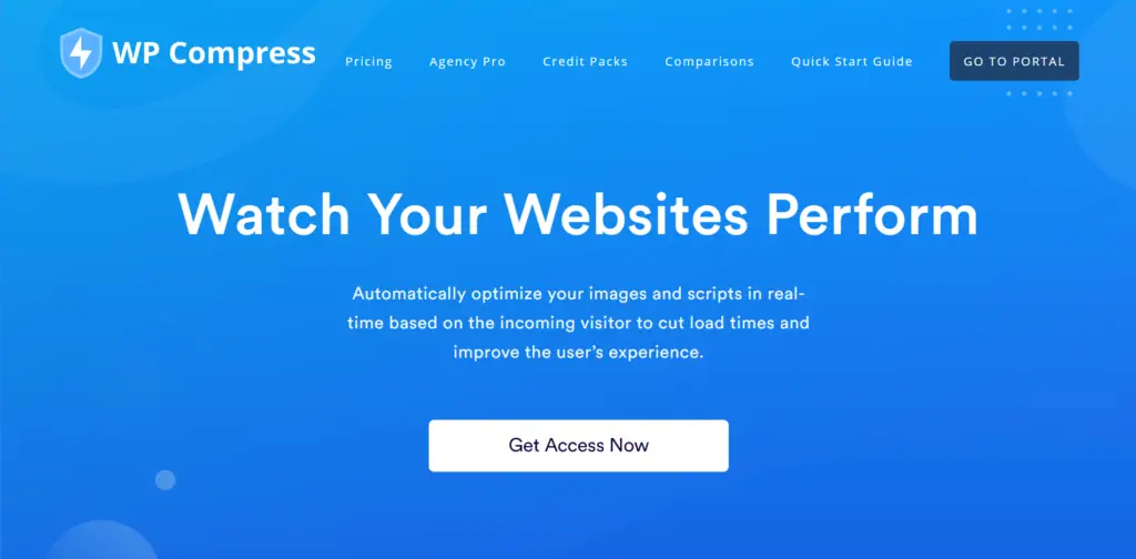 WP Compress homepage