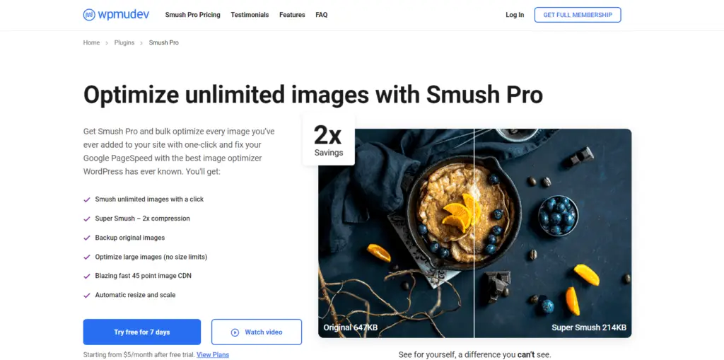 Smush Pro website