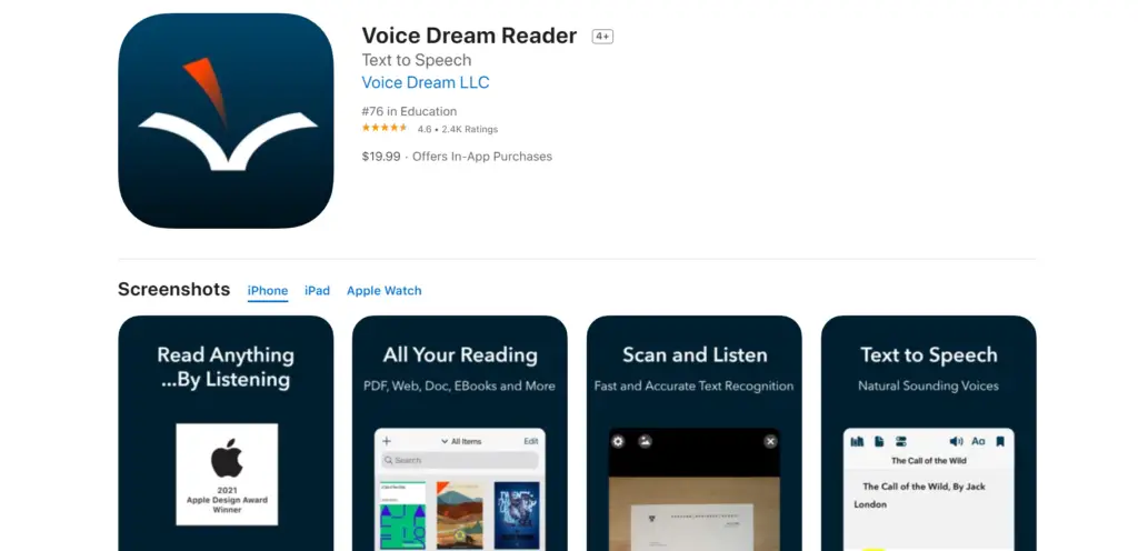 Voice Dream Reader on AppStore