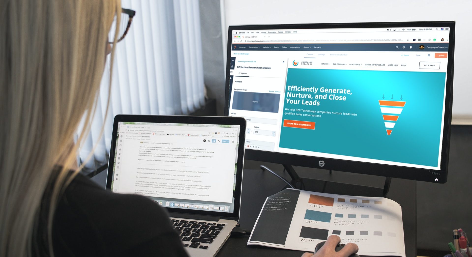 Web Designer Working