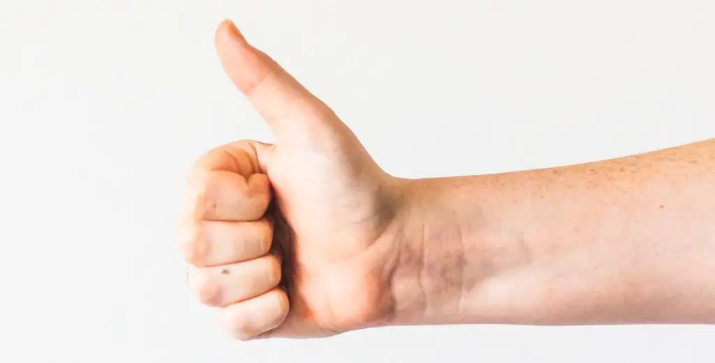Thumbs up White Background