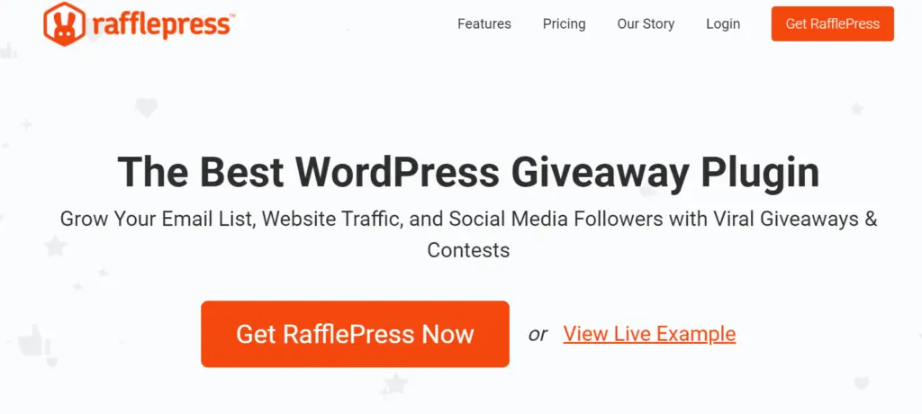 RafflePress website