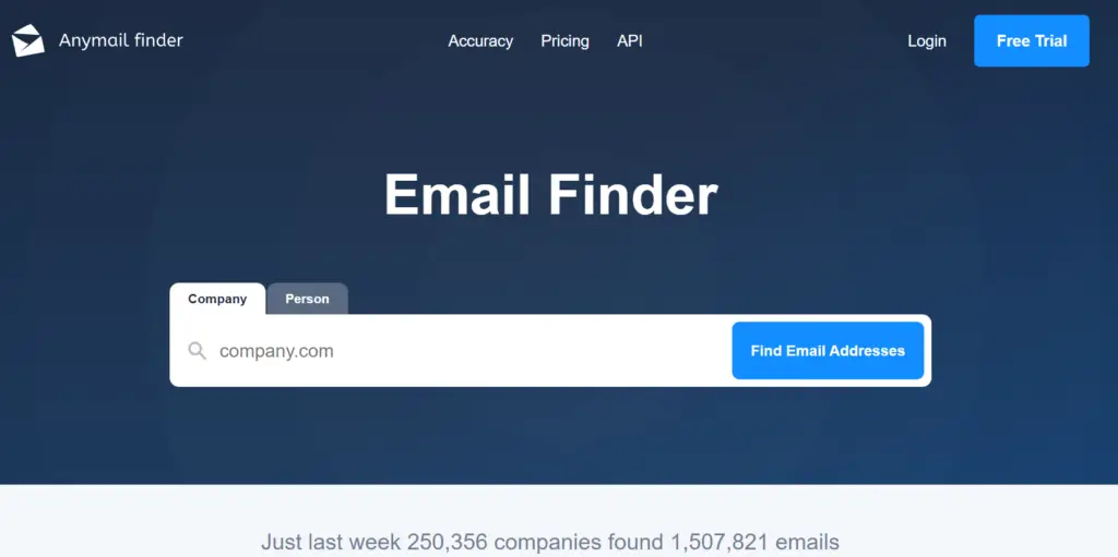 Anymail Finder website