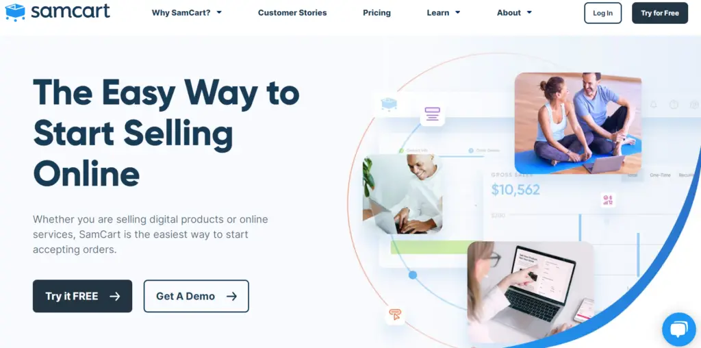 SamCart website