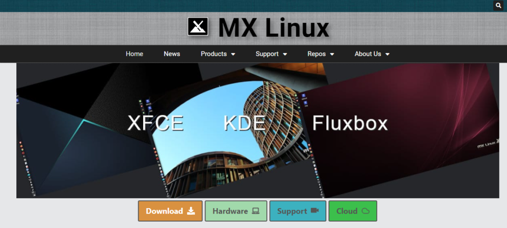 MX Linux website