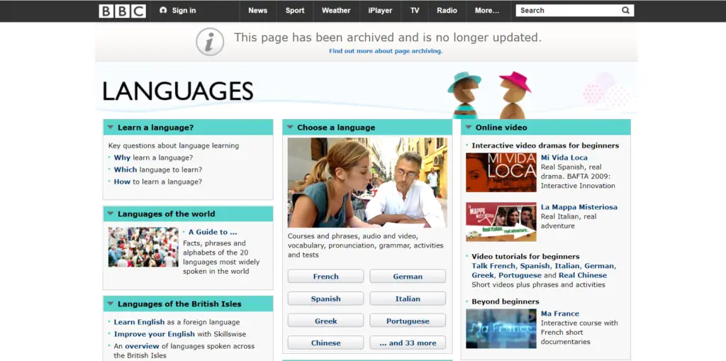 BBC Languages website