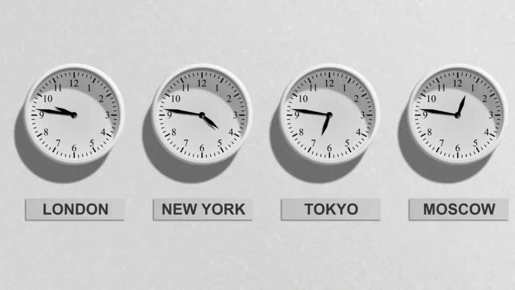 London new york tokyo and moscow clocks
